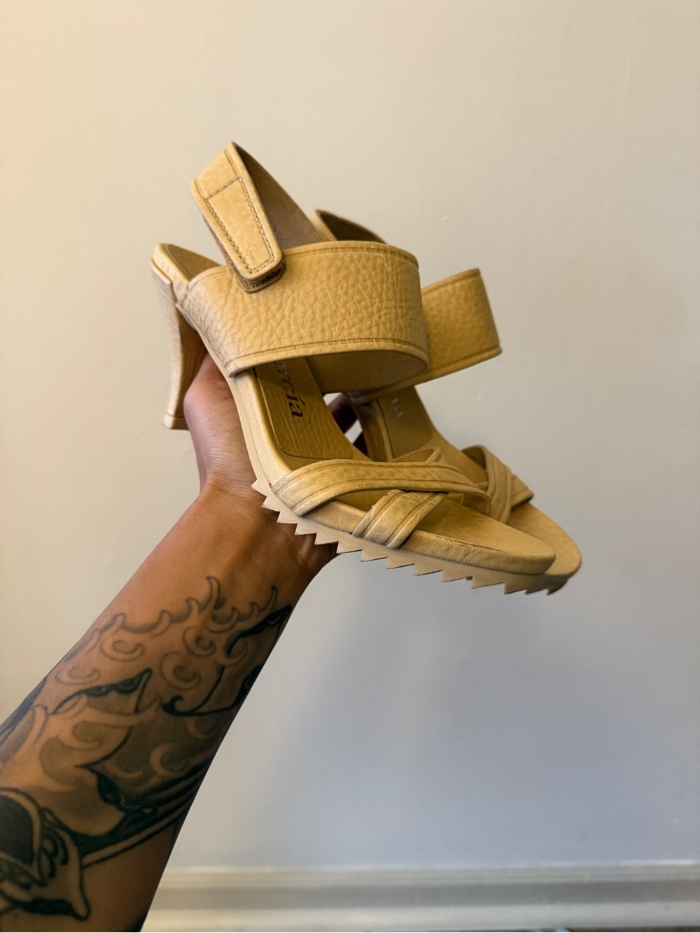 Pedro Garcia Beige Strappy Heeled Sandals